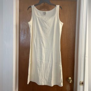Eddie Bauer Women’s Cream Colored Cotton Knit Sleeveless Dress
